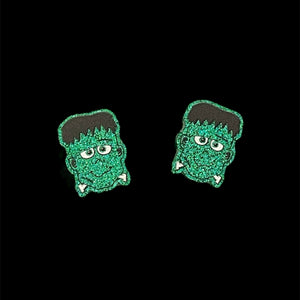 Frankenstein Glitter Stud Earrings