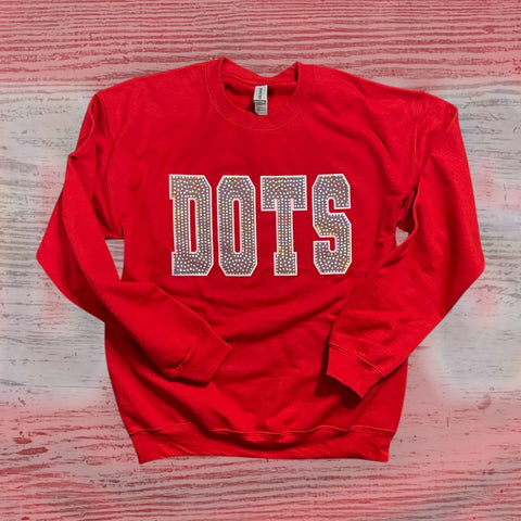 Red DOTS Spangle Sweatshirt