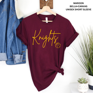 Knights Gold Script With Basketball: Preorder