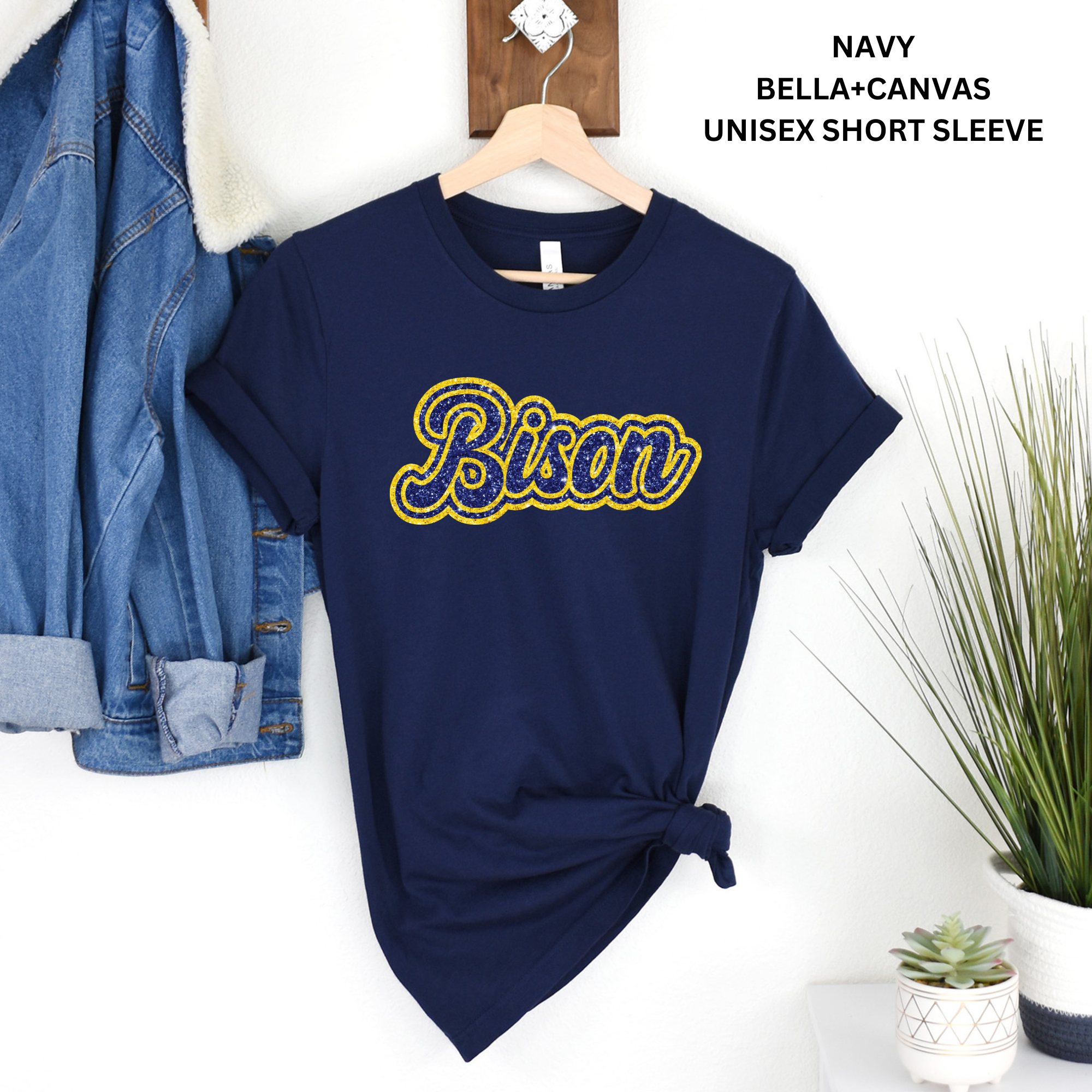 Bison Blue/Gold Faux Glitter: Preorder