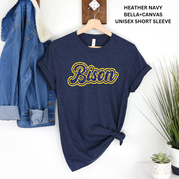 Bison Blue/Gold Faux Glitter: Preorder