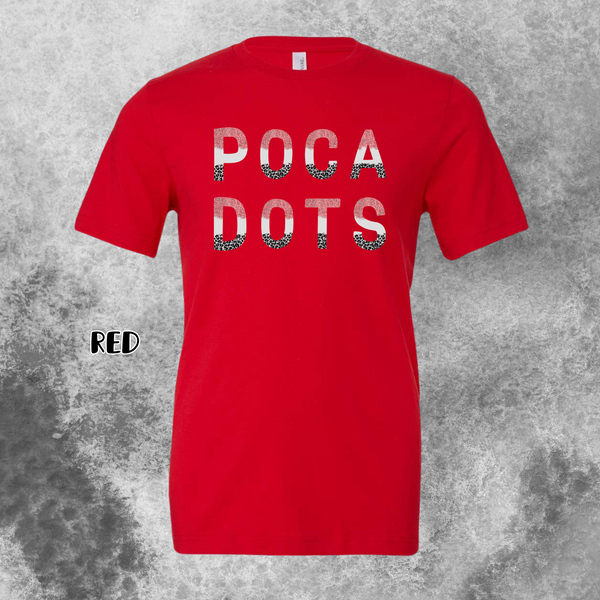 Poca Dots Faux Glitter Leopard Letters-PREORDER