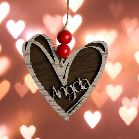 Double Heart Custom Ornament/Charm