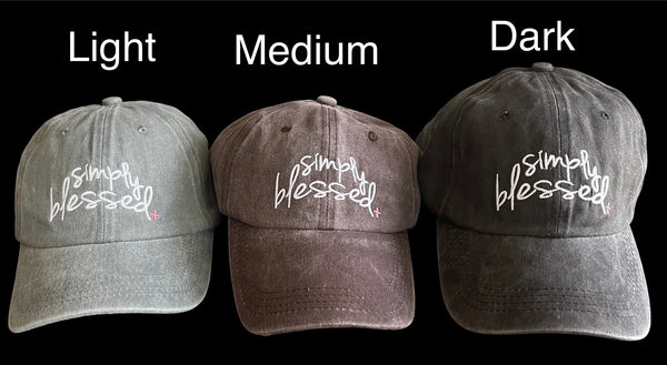 Simply Blessed Embroidered Hats