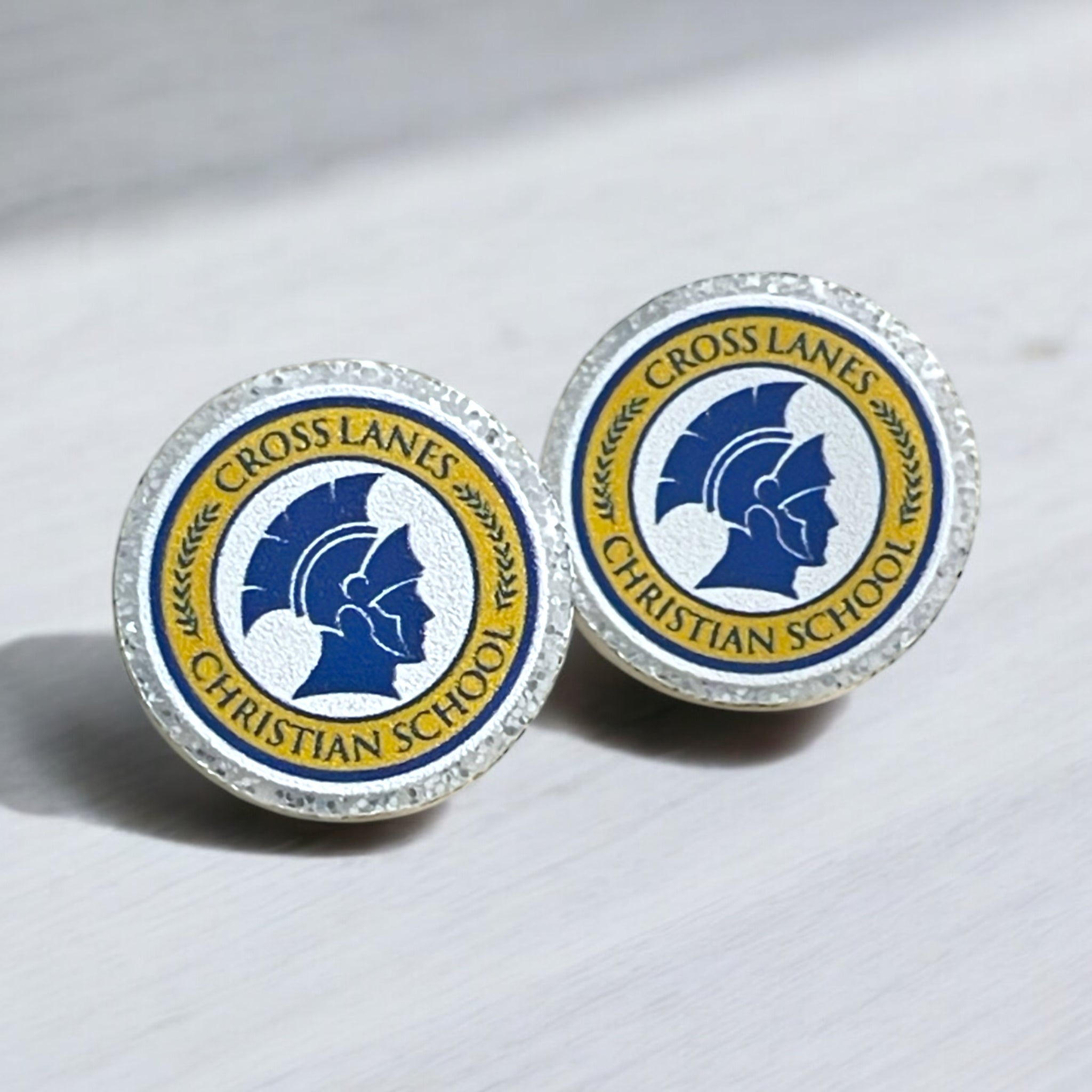 Cross Lanes Christian School Logo Stud Earrings