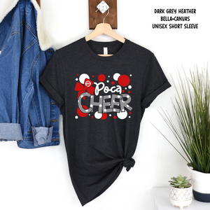 Poca Cheer-Grey/White Dots With Red Bow