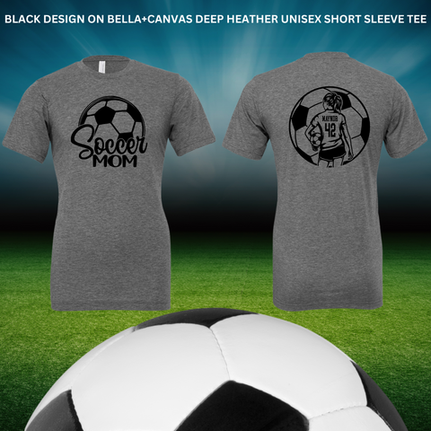 Soccer Mom Front With Custom Back-Female: Black Design: Preorder