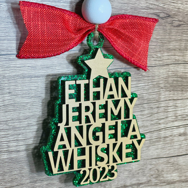 Custom Name "Tree" Ornament