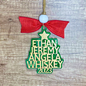 Custom Name "Tree" Ornament