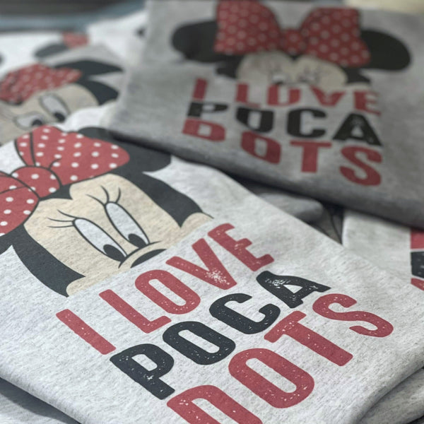 I Love Poca Dots: Short Sleeve Unisex Sublimation Tee: Ordering Ends 1/12/25 @10pm EST