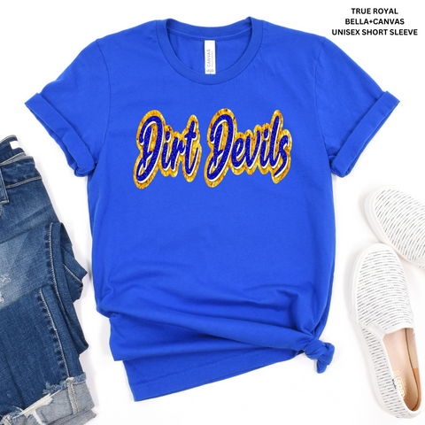 Dirt Devils Script Faux Glitter: Preorder