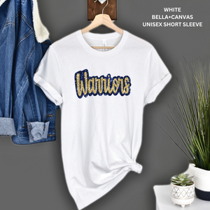 Warriors Faux Sequin Blue/Gold: Preorder