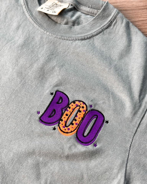 Embroidered BOO Comfort Color Tee