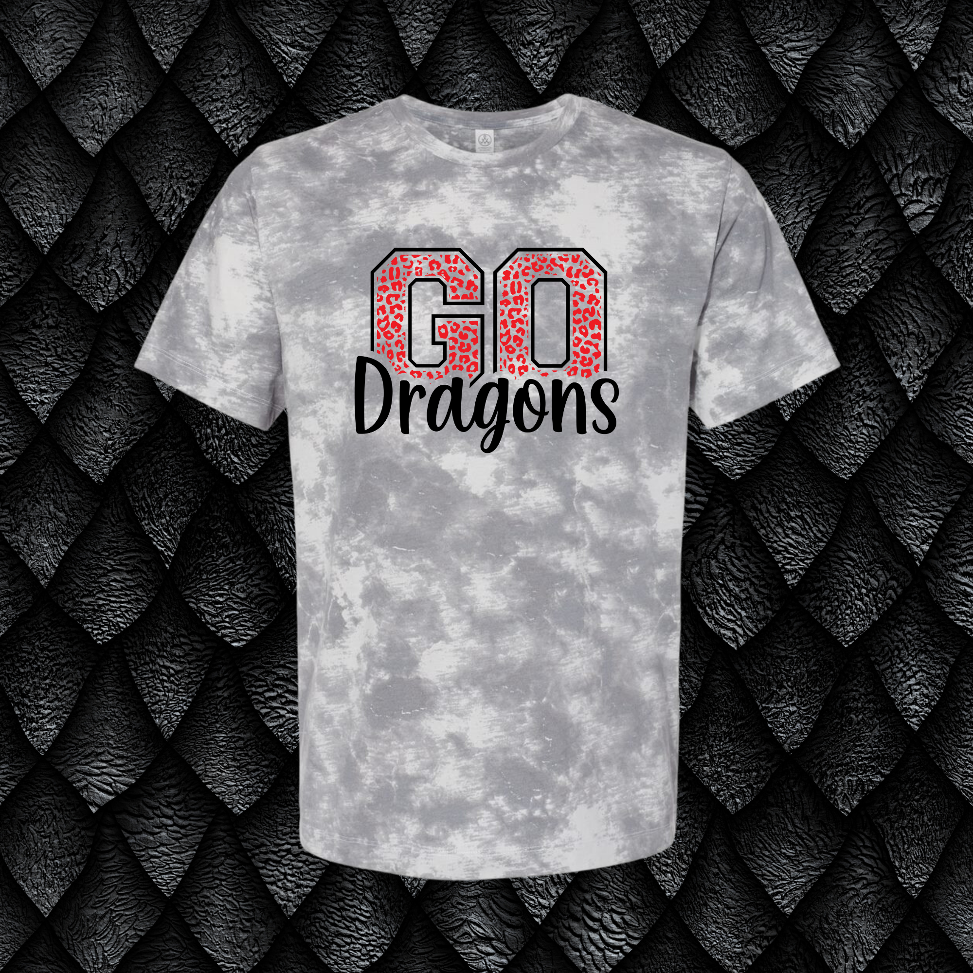 Go Dragons On Grey Tie Dye-PREORDER