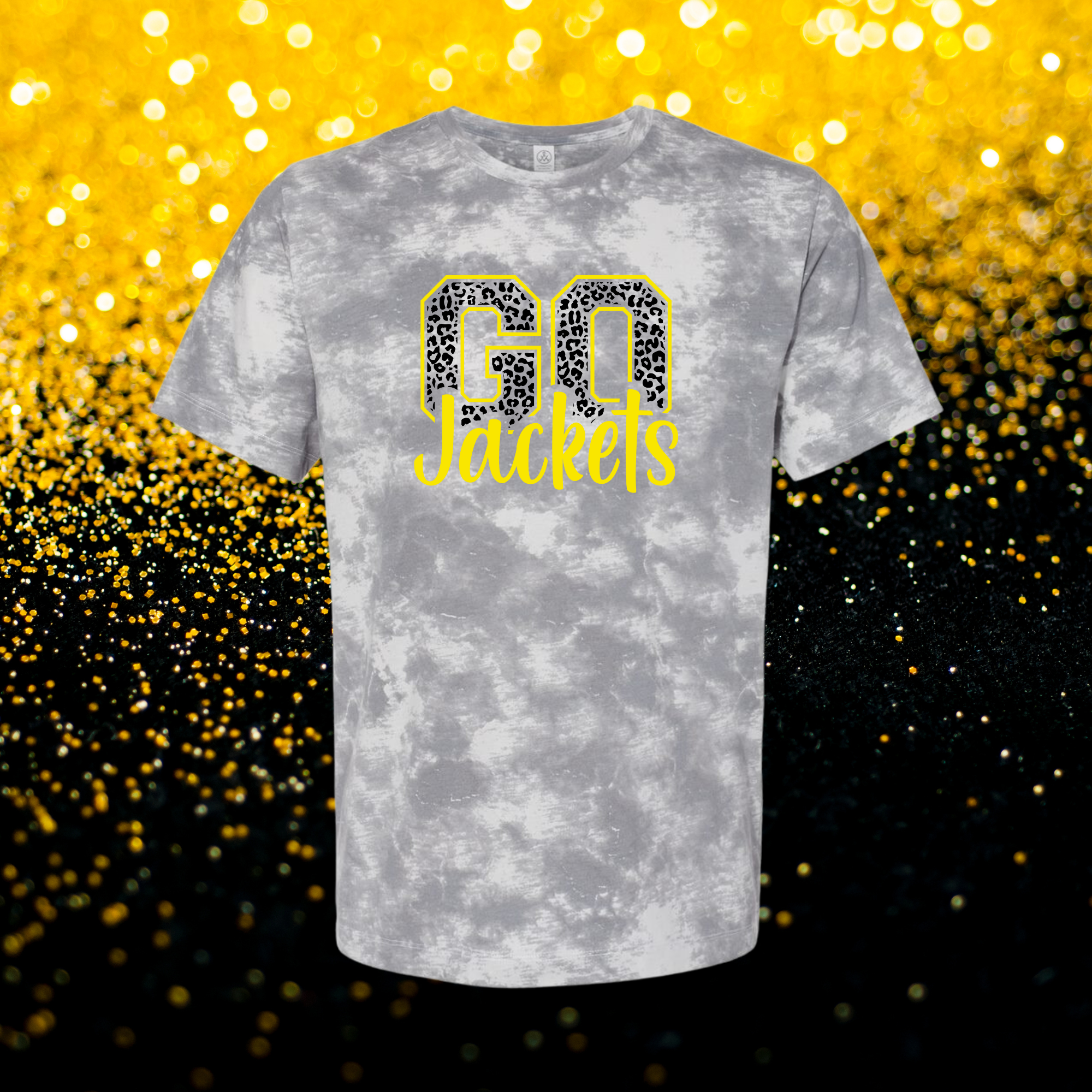 Go Jackets On Grey Tie Dye-PREORDER