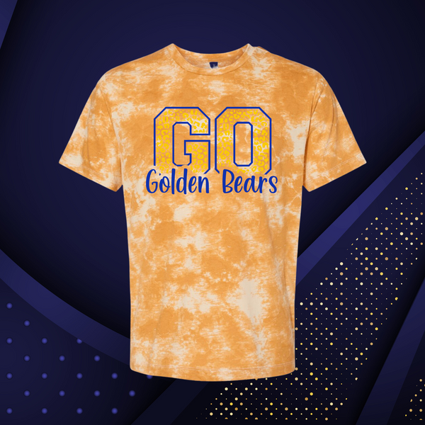 Golden Bears On Gold/Blue/Grey Tie Dye-PREORDER