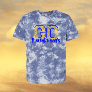 Go Mountaineers On Blue Tie Dye-PREORDER