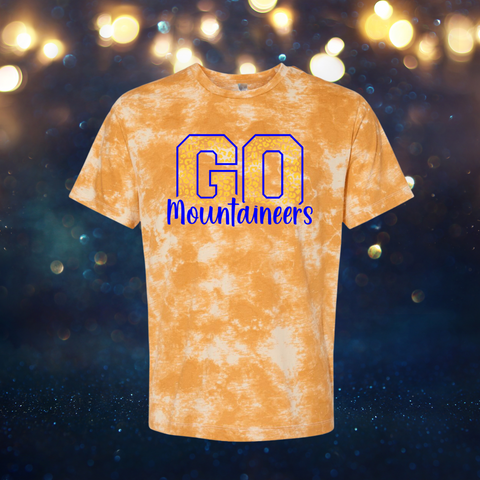 Go Mountaineers On Gold Tie Dye-PREORDER