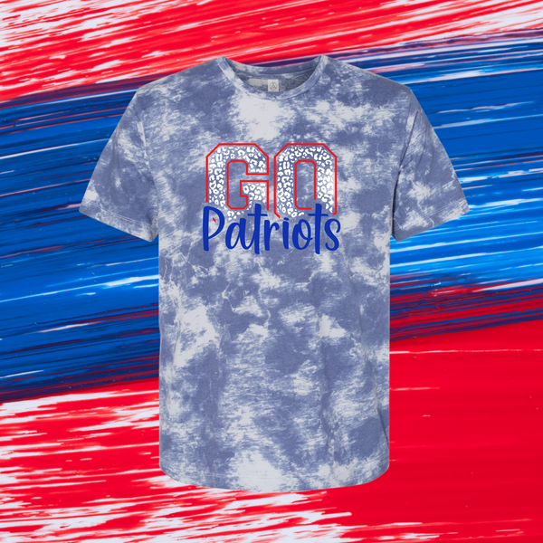 Go Patriots Blue/Grey Tie Dye-PREORDER