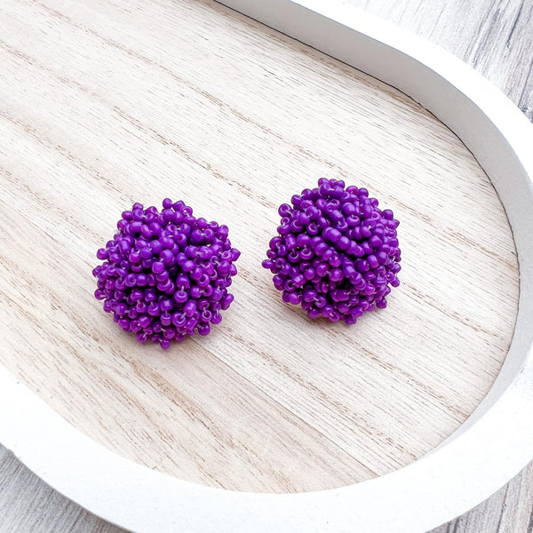 30mm Customizable Seed Bead Earrings