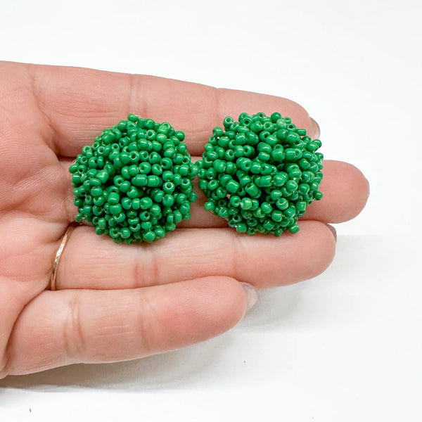 30mm Customizable Seed Bead Earrings