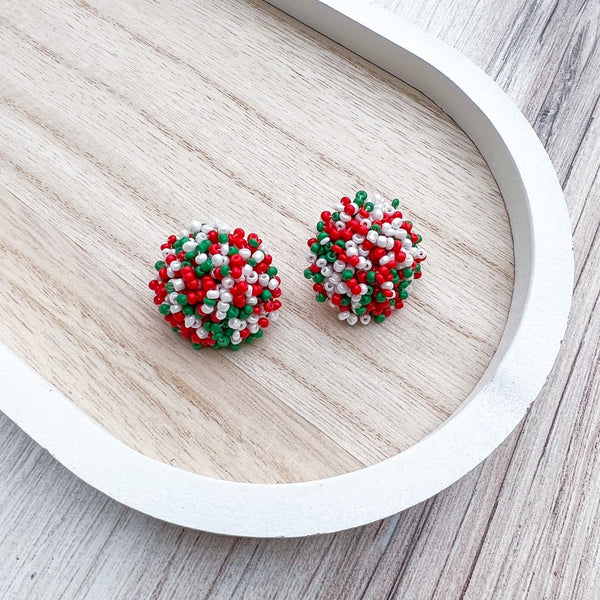 30mm Customizable Seed Bead Earrings