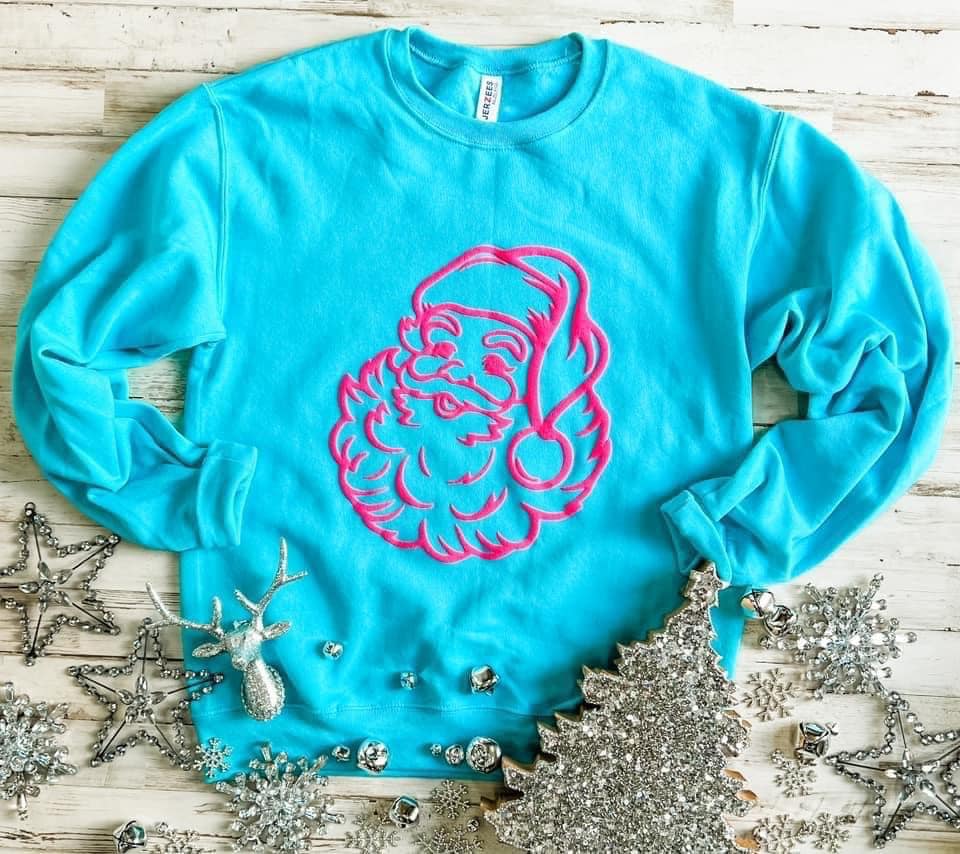 Santa-Puff Print: Sweatshirt: Sale