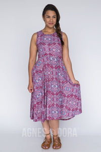 Agnes & Dora™ Fit & Flare Midi Dress Rustic Ruse: Final Sale. No Returns Or Exchanges