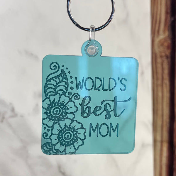 World's Best Mom/Okayest Mom Keychain Set (2 Pieces)