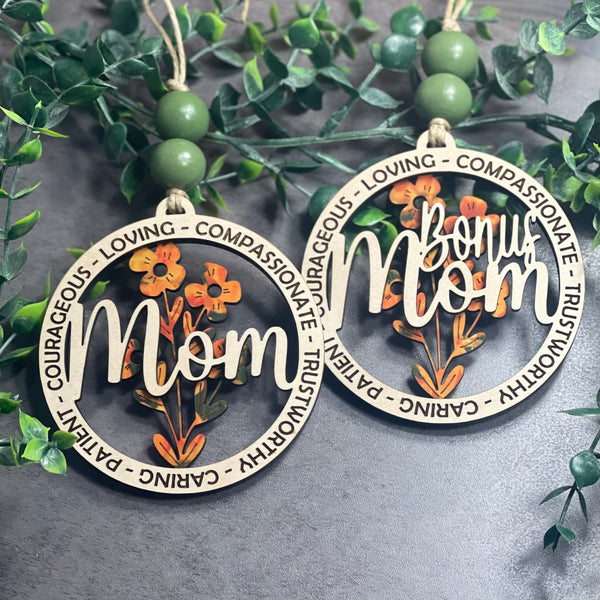 Mom/Bonus Mom Car Charm/Ornament