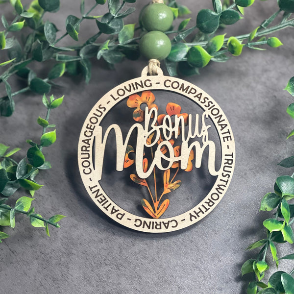 Mom/Bonus Mom Car Charm/Ornament