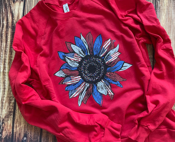 Size Medium Patriotic Sunflower