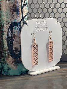 Rose Gold Mirror Acrylic Earrings