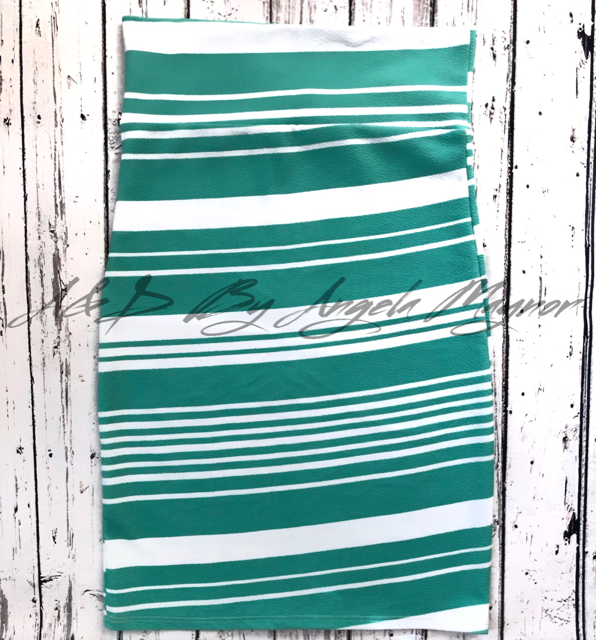 Size Small Agnes & Dora™ Stripes Lollipop in Turquoise Pencil Skirt: Final Sale. No Returns Or Exchanges