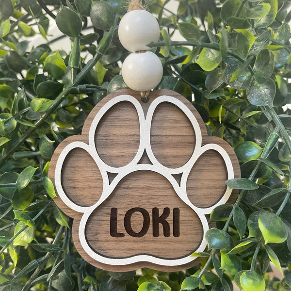 Custom Paw Print Ornament