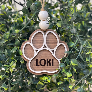 Custom Paw Print Ornament