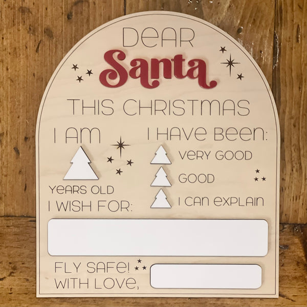 Dear Santa Sign