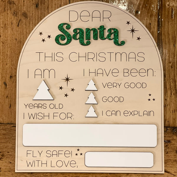 Dear Santa Sign