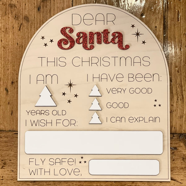 Dear Santa Sign