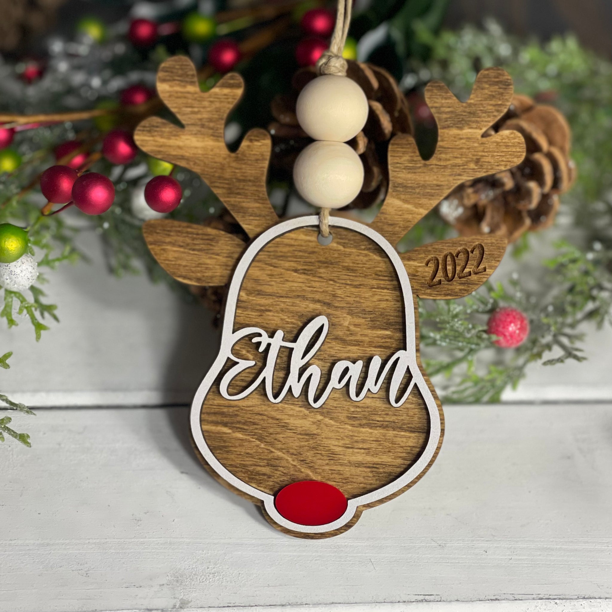 Custom Reindeer Ornament