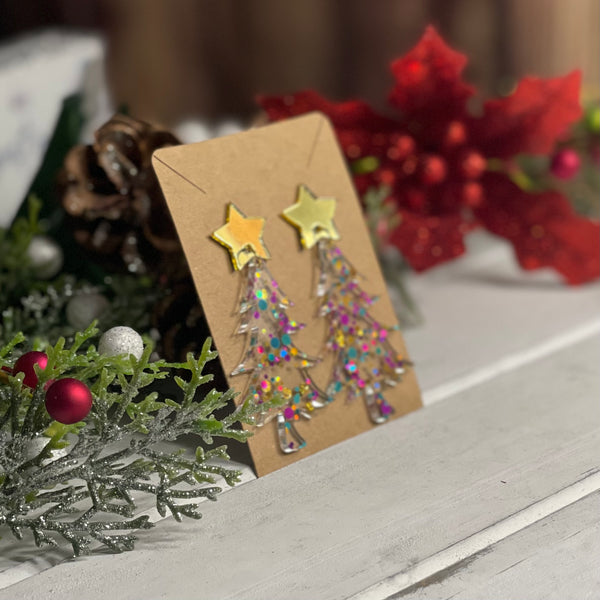 Christmas Tree Dangle Earrings