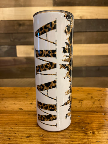 Mama Leopard 20oz Skinny Tumbler