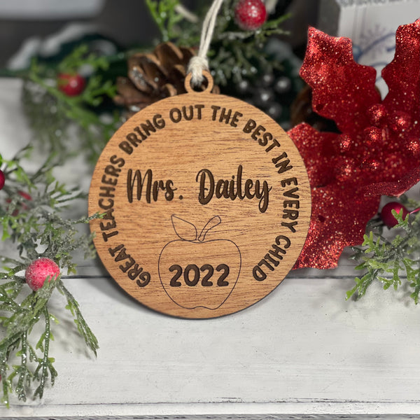 Custom Teacher Ornament