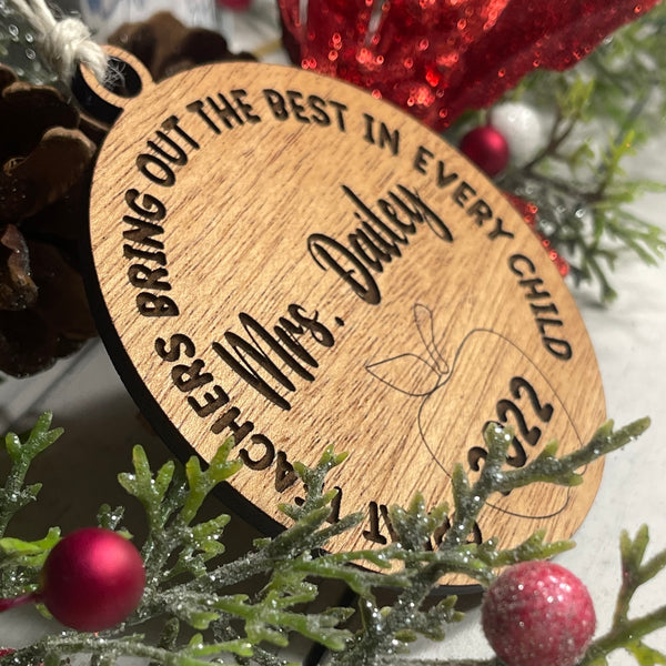 Custom Teacher Ornament