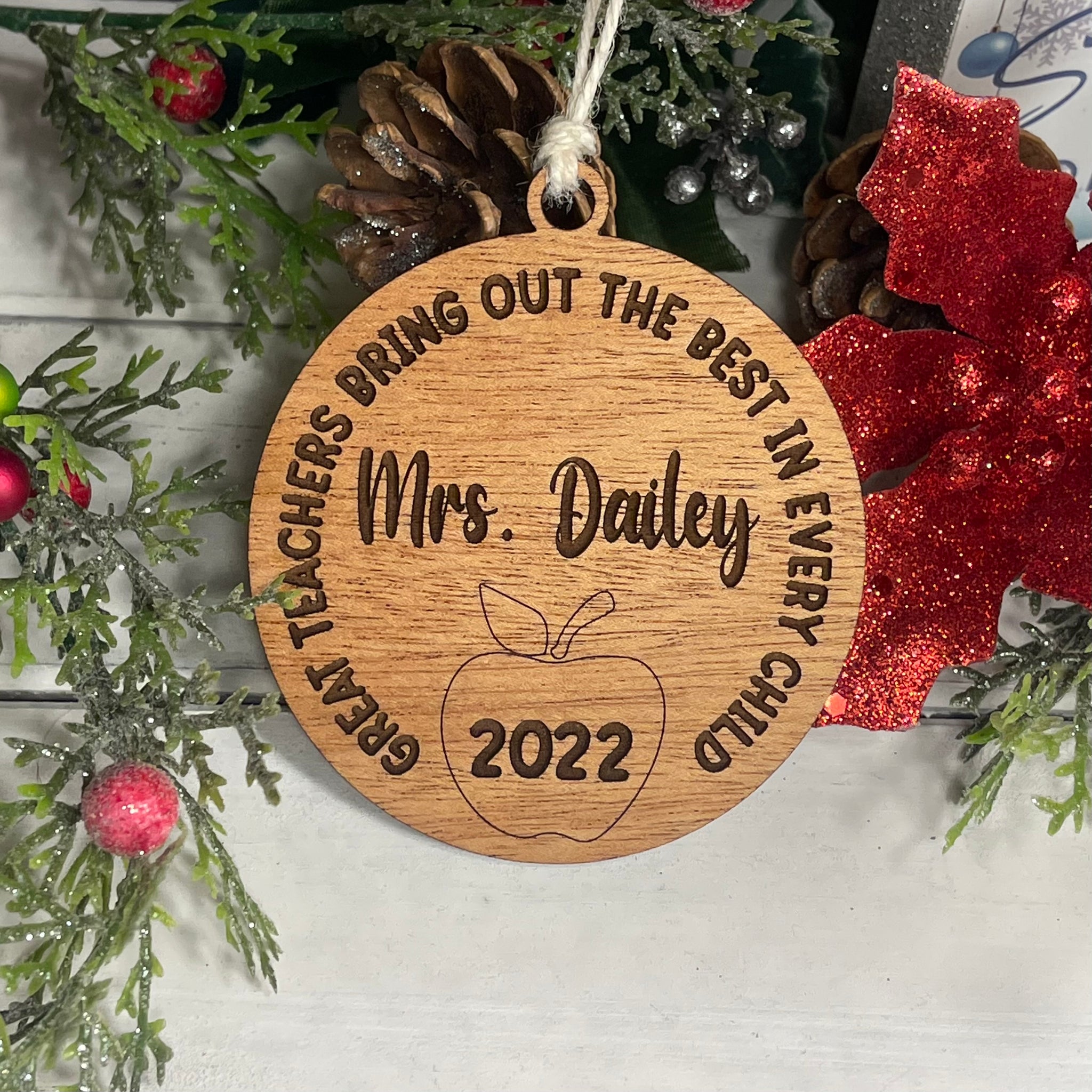 Custom Teacher Ornament