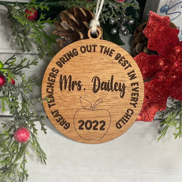 Custom Teacher Ornament