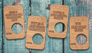 Wooden "Doh" Valentine Cards (Set of Four)