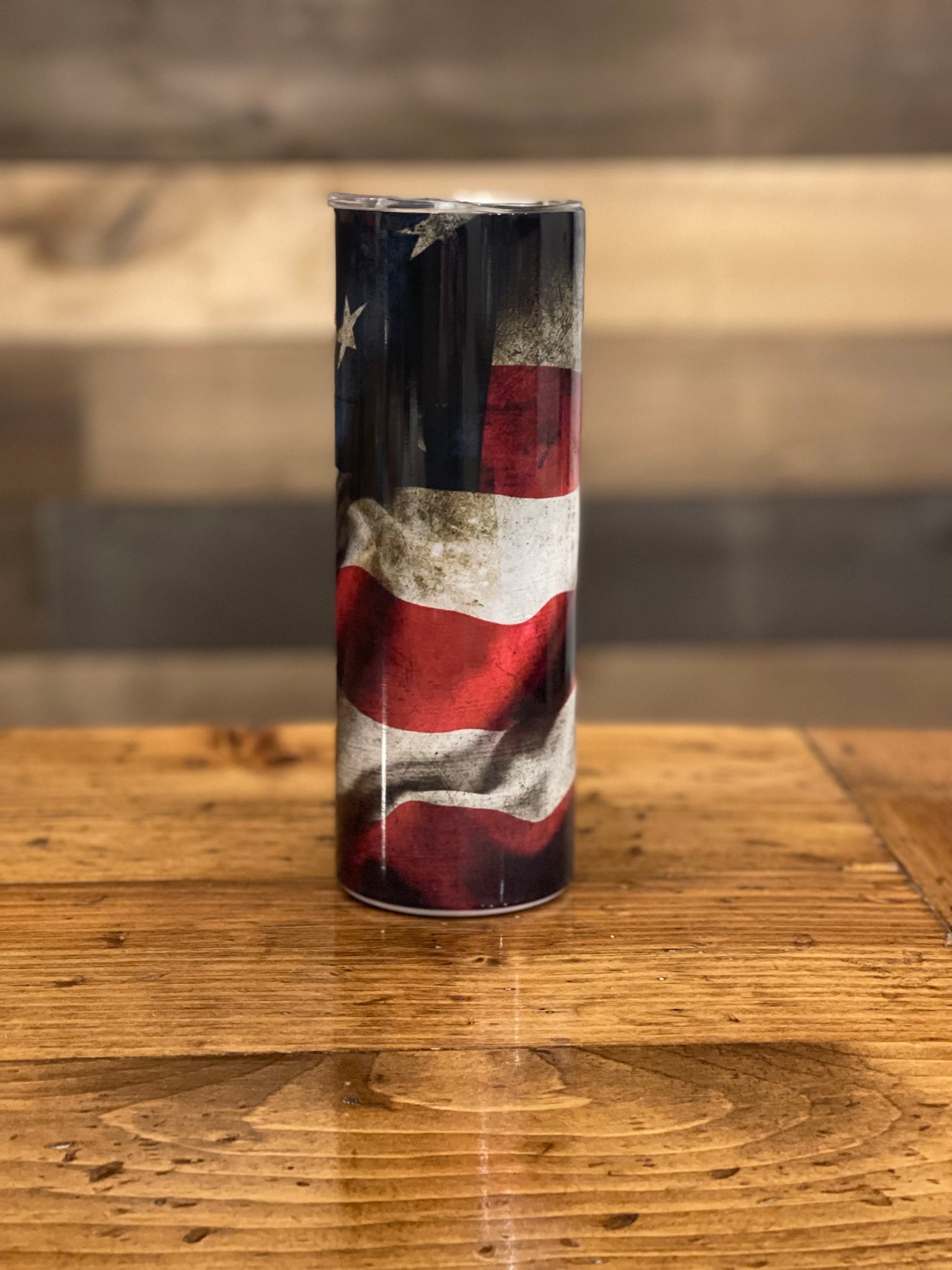 Distressed Flag 20oz Skinny Tumbler