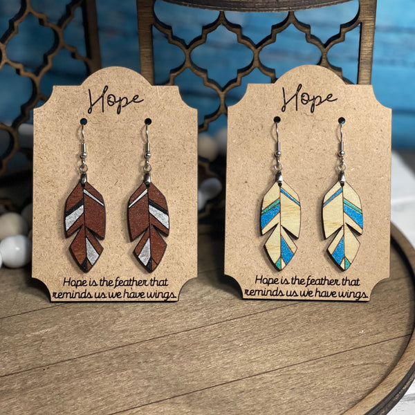 Hope Is The Feather: Dangle Earrings