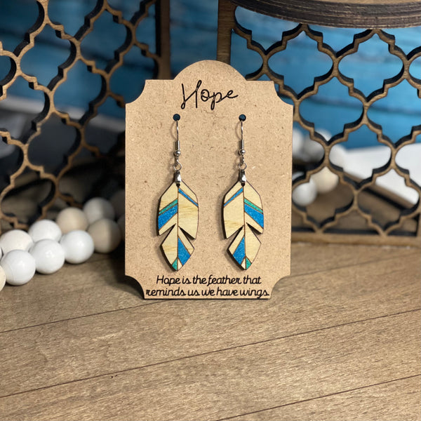 Hope Is The Feather: Dangle Earrings